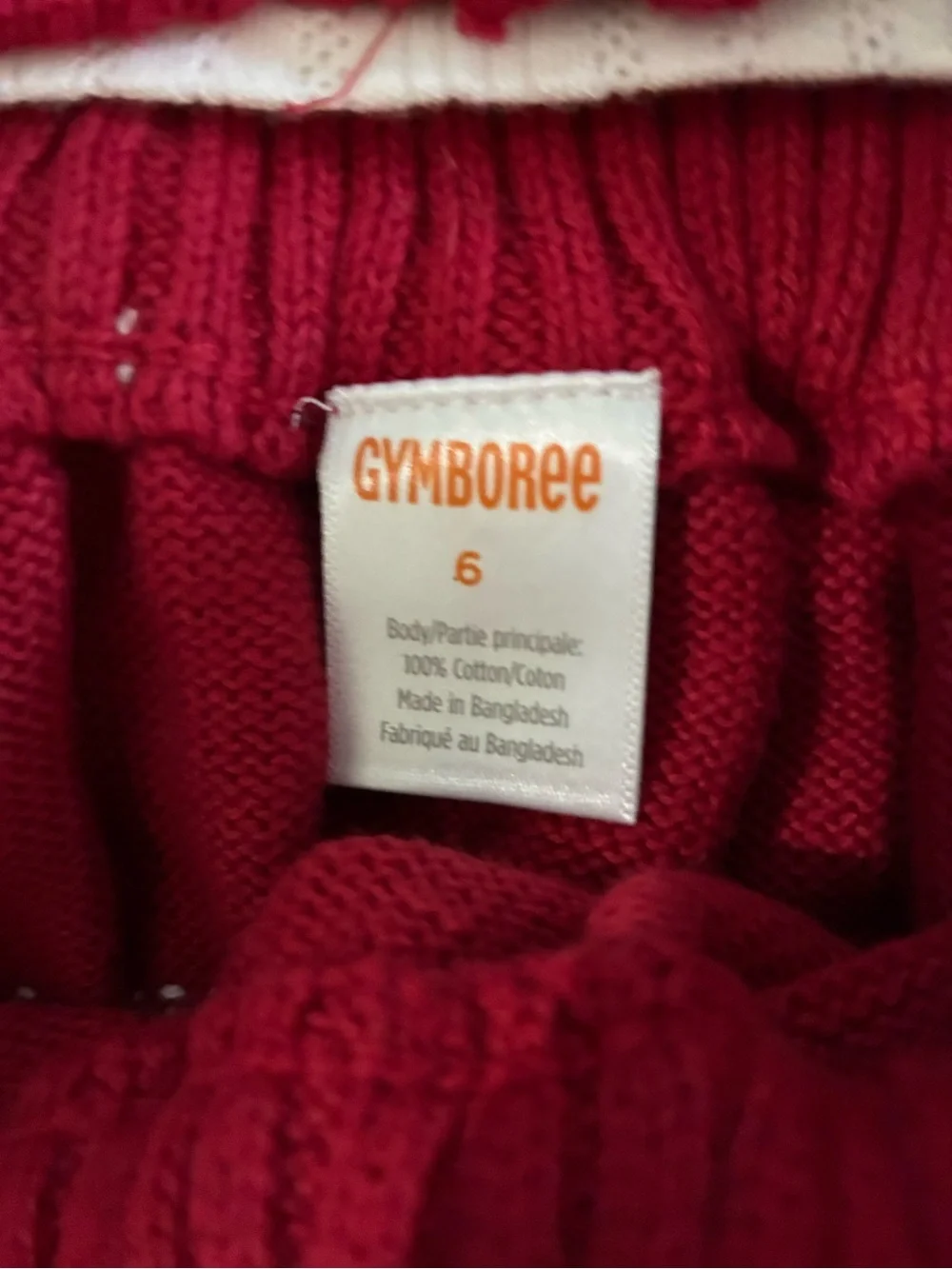 Gymboree sz 6 Red & White Festive Bow Knit Hoodie Vest and Skirt Set like new!